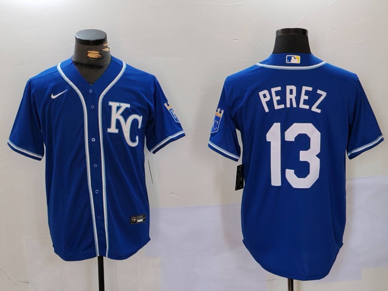 Men's Kansas City Royals Salvador Perez #13 Royal Alternate Jersey Men's Kansas City Royals Salvador Perez #13 Royal Alternate Jersey